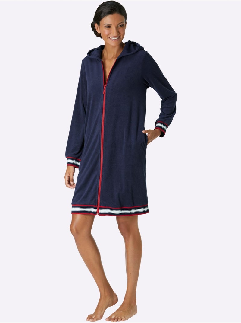 Peignoir éponge Légère - Taille Standard - Witt Bleu nuit - Kiabi
