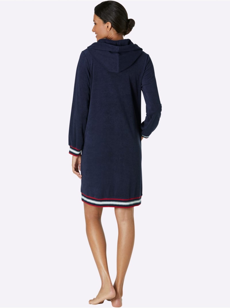 Peignoir éponge Légère - Taille Standard - Witt Bleu nuit - Kiabi