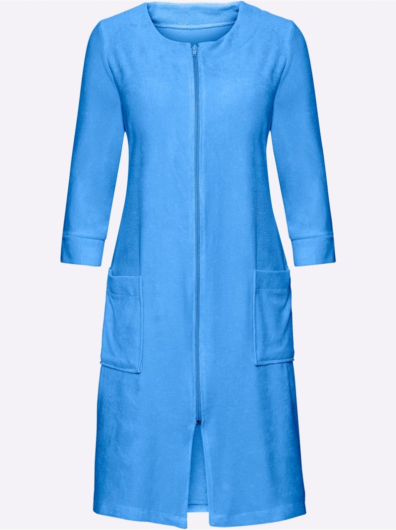 Peignoir éponge Légère - Taille Standard - Witt Bleu - Kiabi