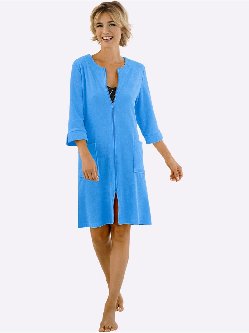 Peignoir éponge Légère - Taille Standard - Witt Bleu - Kiabi