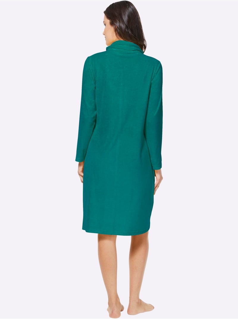 Peignoir éponge Légère - Taille Standard - Witt Vert émeraude - Kiabi
