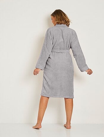 Peignoir éponge pur coton forme kimono