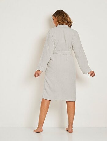 Peignoir éponge pur coton forme kimono