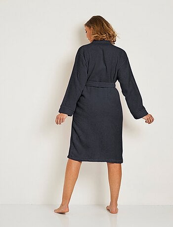 Peignoir éponge pur coton forme kimono