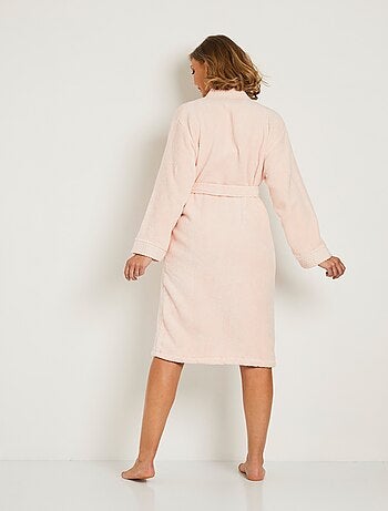 Peignoir éponge pur coton forme kimono
