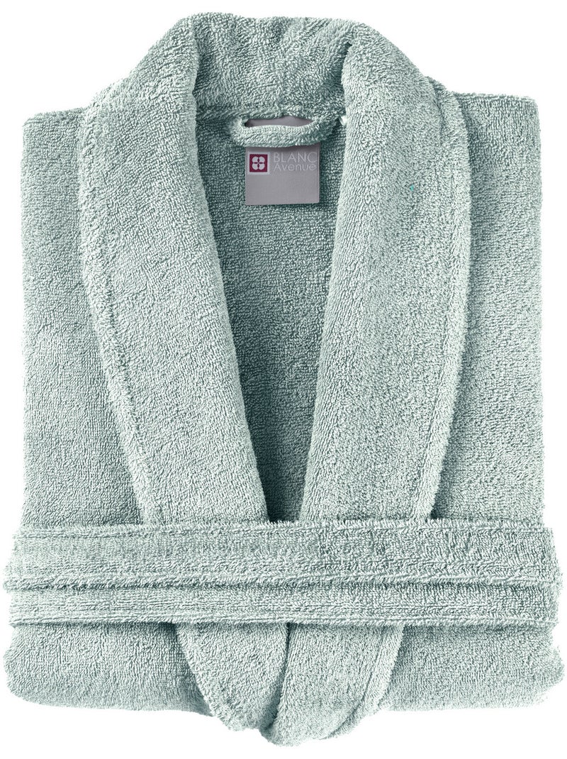 Peignoir femme 100% coton céladon Vert d'eau - Kiabi