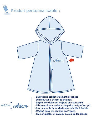 PEIGNOIR GRIS MODELE BAAKIR