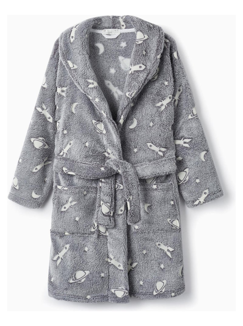 Peignoir gris pour garçon OUT OF THIS WORLD Gris clair - Kiabi
