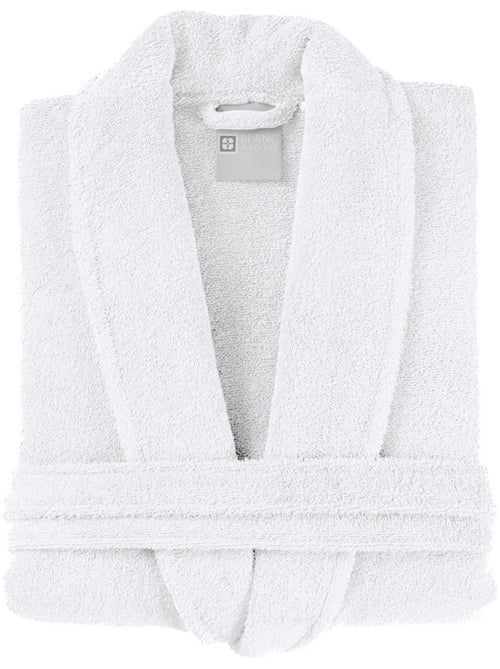 Peignoir homme 100% coton blanc - Kiabi