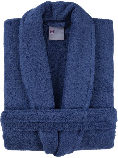 Peignoir homme 100% coton bleu marine - Kiabi