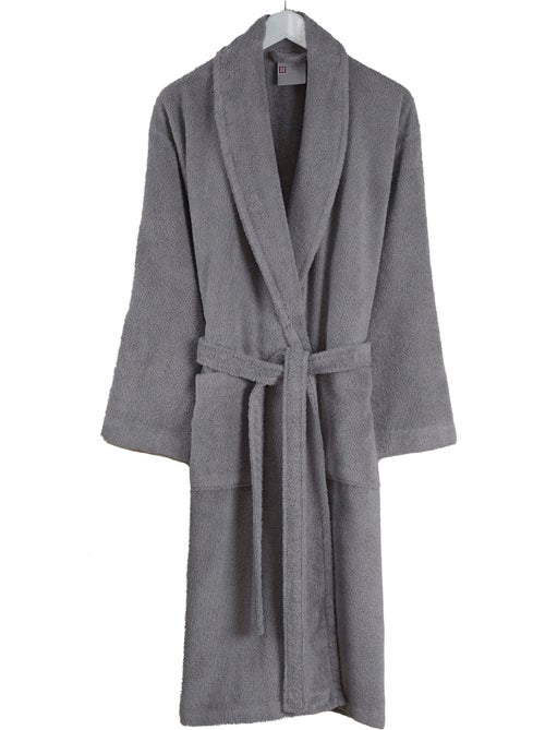 Peignoir homme 100% coton gris - Kiabi