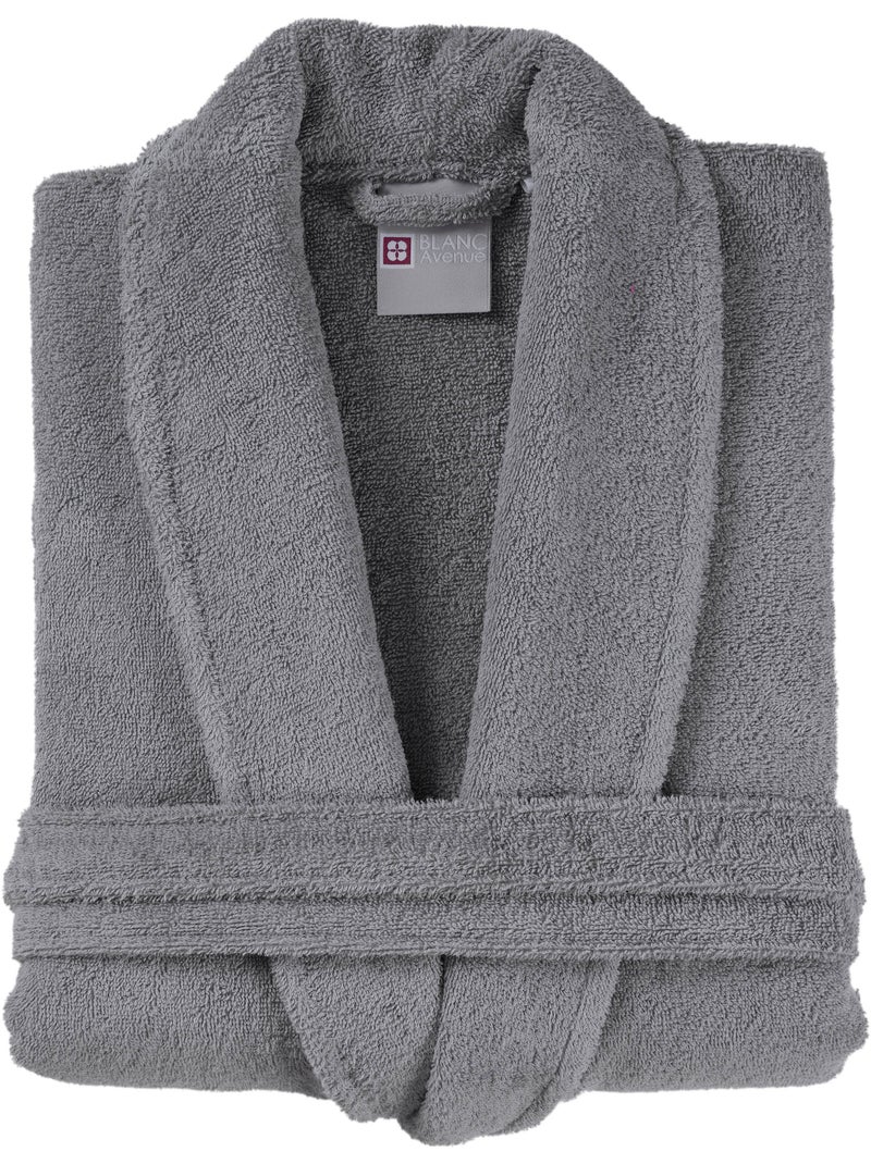 Peignoir homme 100% coton gris Gris - Kiabi