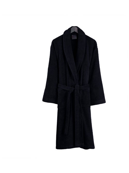Peignoir homme 100% coton noir - Kiabi