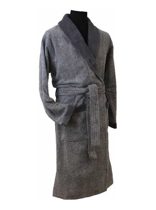 Peignoir homme en coton éponge BICOLORE - Kiabi