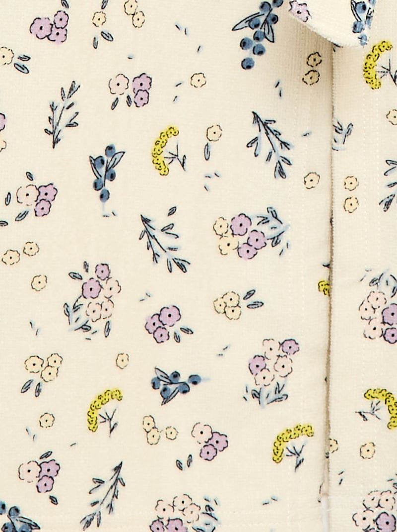 Peignoir imprimé éponge en coton Beige - Kiabi