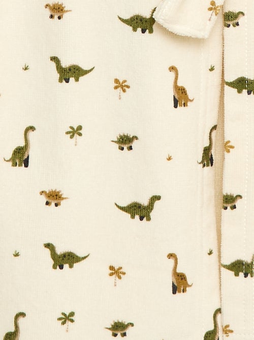 Peignoir imprimé éponge en coton - Kiabi