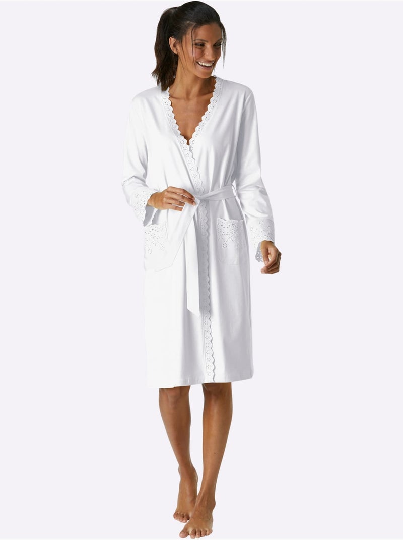 Peignoir Jersey Fin - Taille Standard - Witt Blanc - Kiabi