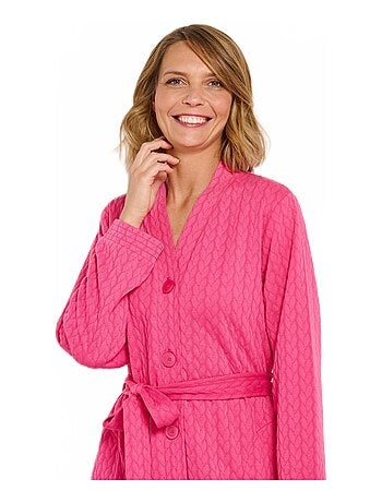 Peignoir kimono long boutonné