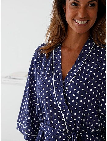 Peignoir kimono maille coton - DAXON