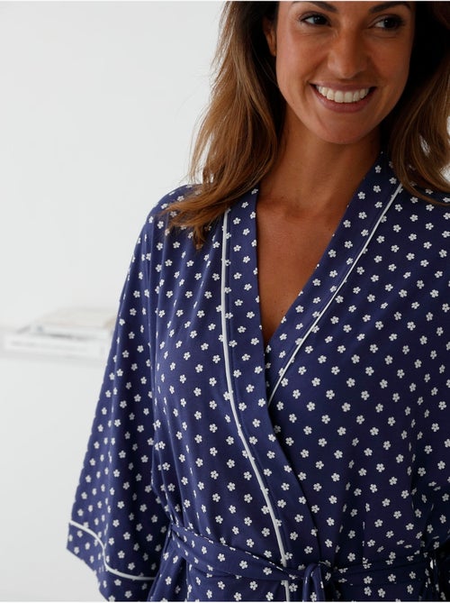 Peignoir kimono maille coton - DAXON - Kiabi