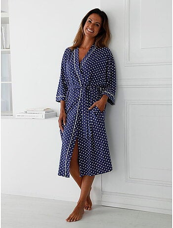 Peignoir kimono maille coton