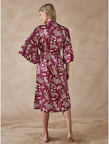 Peignoir kimono satiné