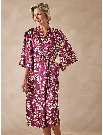 Peignoir kimono satiné