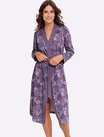 Peignoir livrée avec la ceinture à nouer - taille standard - moda vilona
