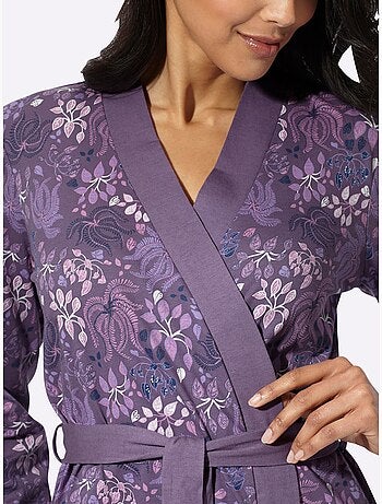 Peignoir livrée avec la ceinture à nouer - taille standard - moda vilona