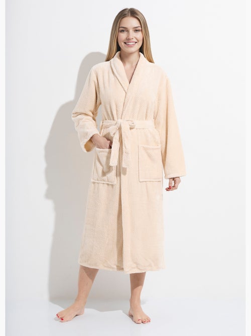 Peignoir long en polaire fantaisie - AFIBEL - Kiabi