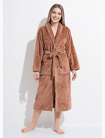 Peignoir long en polaire fantaisie - AFIBEL
