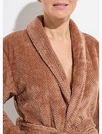 Peignoir long en polaire fantaisie - AFIBEL