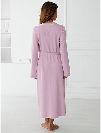 Peignoir maille nid d'abeille