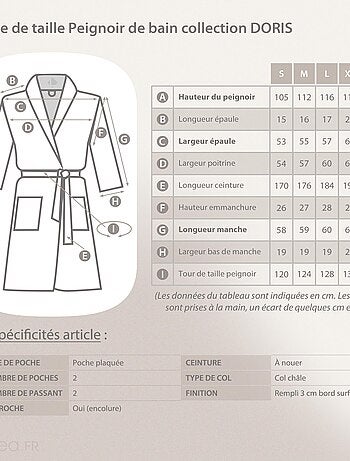 Peignoir micro fourrure polyester DORIS
