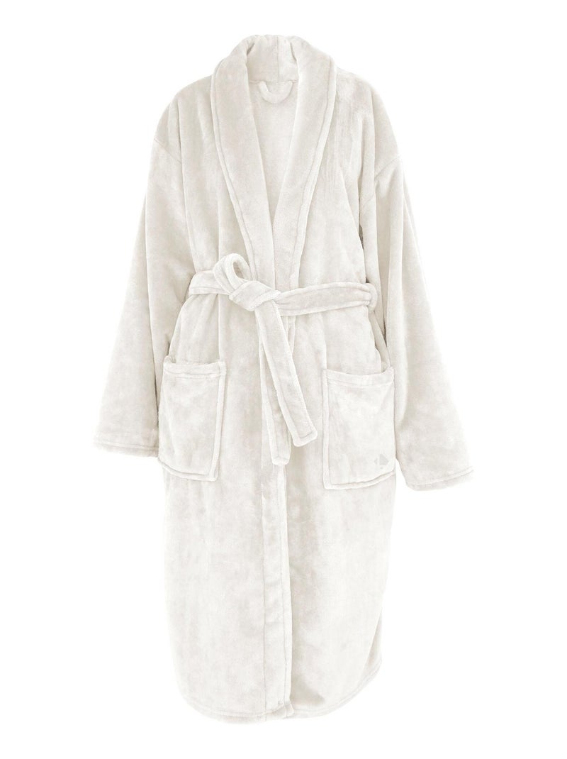 Peignoir micro fourrure polyester DORIS Ecru - Kiabi