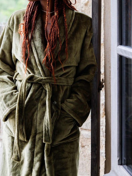 Peignoir micro fourrure polyester DORIS - Kiabi