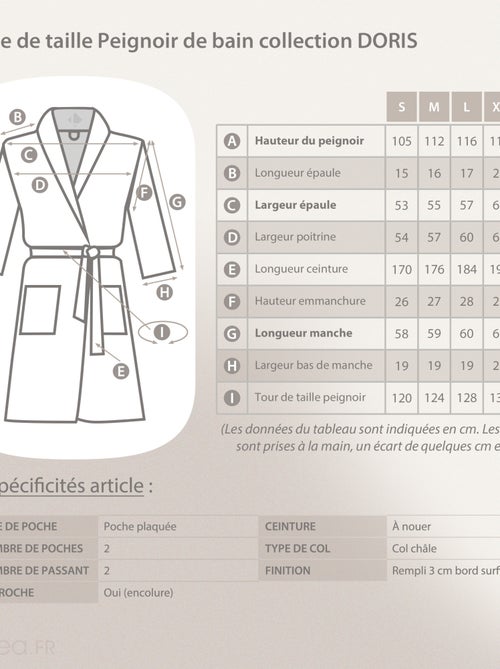 Peignoir micro fourrure polyester DORIS - Kiabi