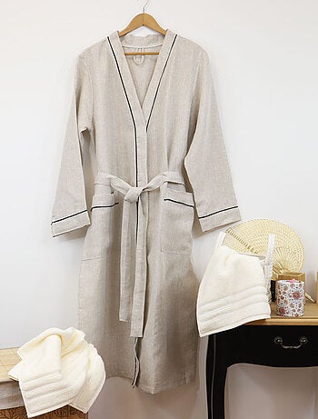 Peignoir mixte 100% lin naturel Allure