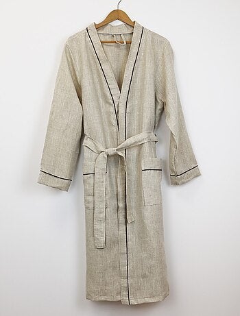 Peignoir mixte 100% lin naturel Allure