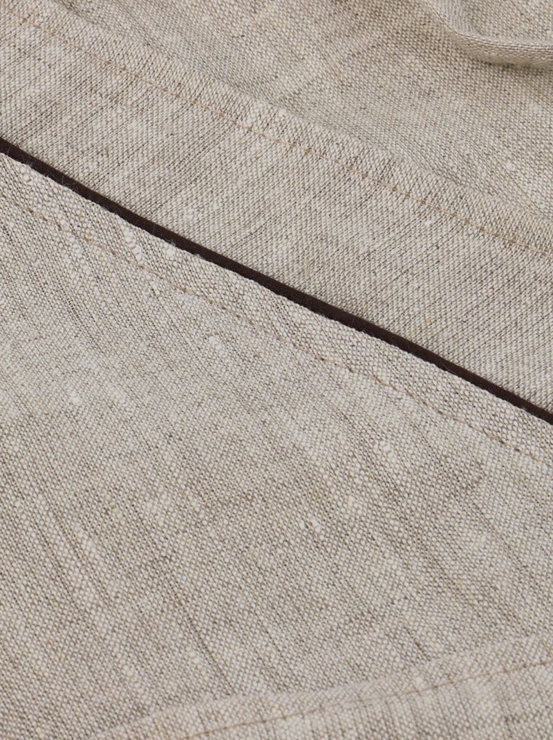 Peignoir mixte 100% lin  naturel Allure Ecru - Kiabi
