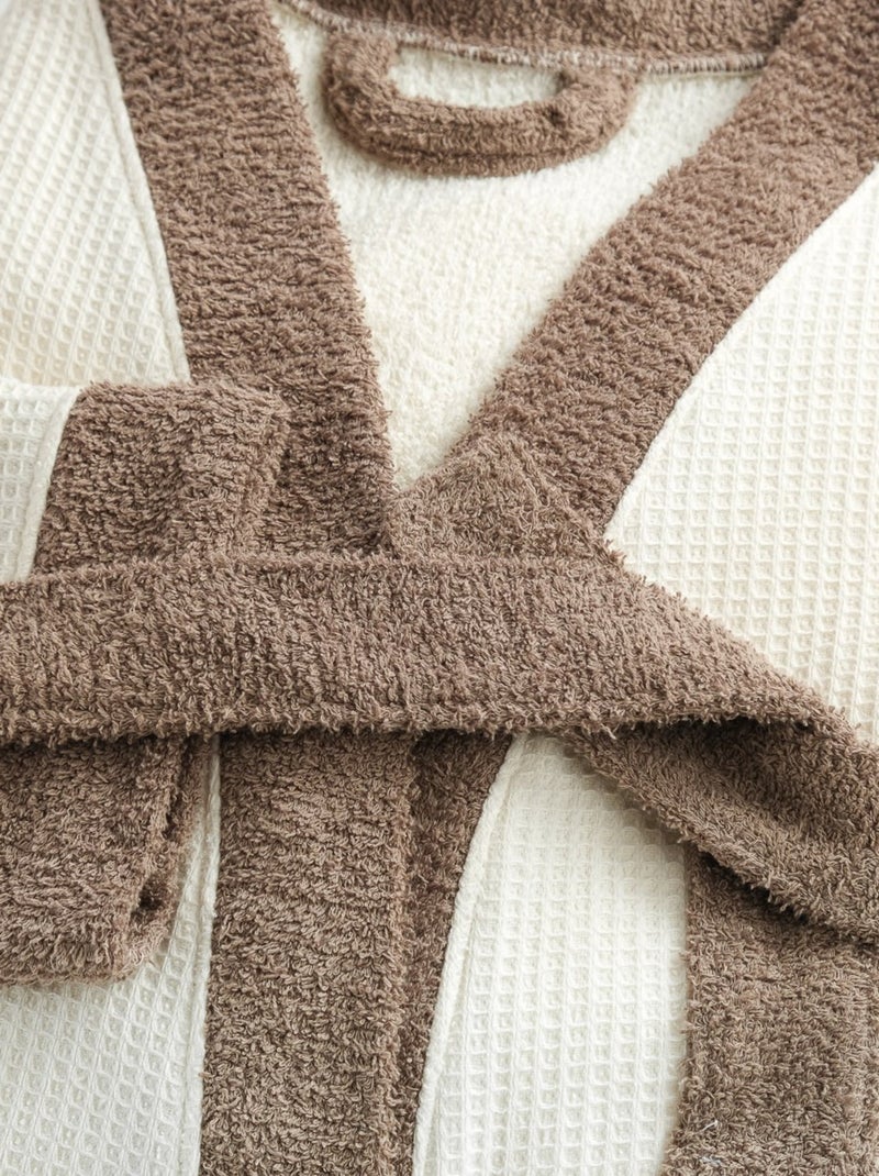 Peignoir mixte coton 57 fils double face  nid d'éponge SUAVE Ivoire - Kiabi