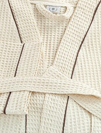 Peignoir mixte coton 57 fils nid d'abeille KIMONO