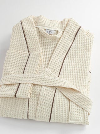 Peignoir mixte  coton 57 fils nid d'abeille KIMONO