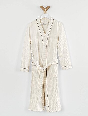 Peignoir mixte coton 57 fils nid d'abeille KIMONO