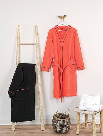 Peignoir mixte coton 57 fils nid d'abeille KIMONO