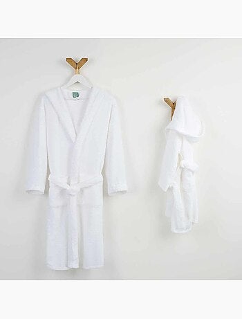 Peignoir mixte coton bouclette à capuche Cocooning