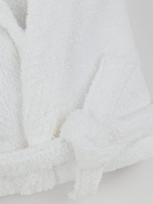 Peignoir mixte coton bouclette à capuche Cocooning - Kiabi