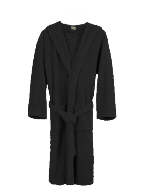 Peignoir mixte coton bouclette à capuche Cocooning - Kiabi
