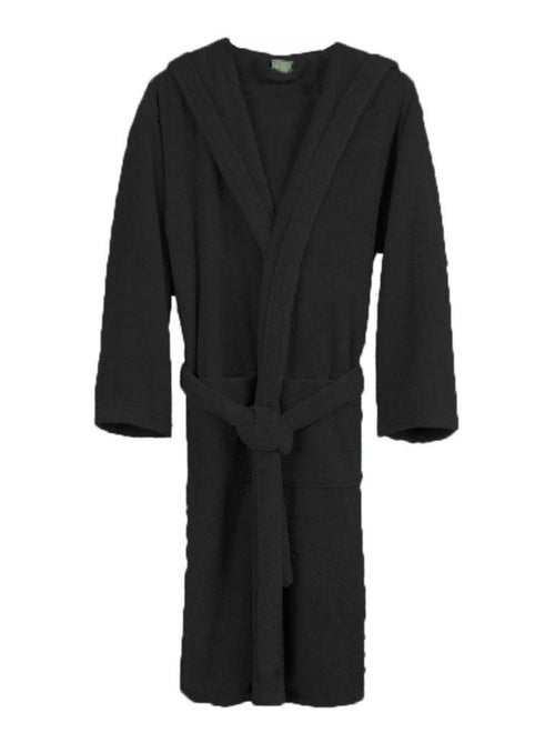 Peignoir mixte coton bouclette à capuche Cocooning - Kiabi