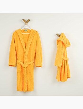 Peignoir mixte coton bouclette à capuche Cocooning